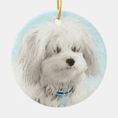 Coton de Tulear Painting - Cute Original Dog Art Keramisch Ornament (Voorkant)