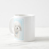 Coton de Tulear Painting - Cute Original Dog Art Koffiemok (Voorkant links)