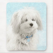 Coton de Tulear Painting - Cute Original Dog Art Muismat (Voorkant)