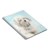 Coton de Tulear Painting - Cute Original Dog Art Notitieboek (Rechterzijde)