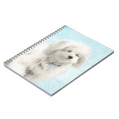 Coton de Tulear Painting - Cute Original Dog Art Notitieboek (Linkerzijde)