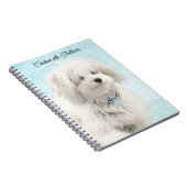 Coton de Tulear Painting - Cute Original Dog Art Notitieboek (Rechterzijde)