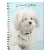 Coton de Tulear Painting - Cute Original Dog Art Notitieboek (Voorkant)