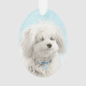 Coton de Tulear Painting - Cute Original Dog Art Ornament (achterkant)