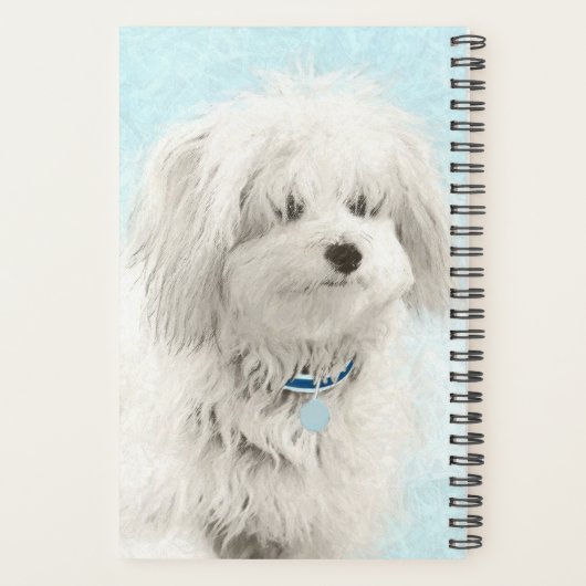 Coton de Tulear Painting - Cute Original Dog Art Planner (Achterkant)