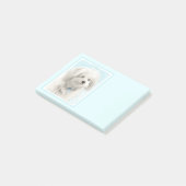 Coton de Tulear Painting - Cute Original Dog Art Post-it® Notes (Schuin)