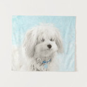 Coton de Tulear Painting - Cute Original Dog Art Wandkleed (Voorkant (horizontaal))