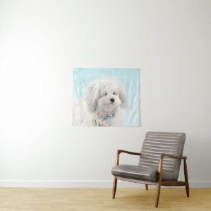 Coton de Tulear Painting - Cute Original Dog Art Wandkleed