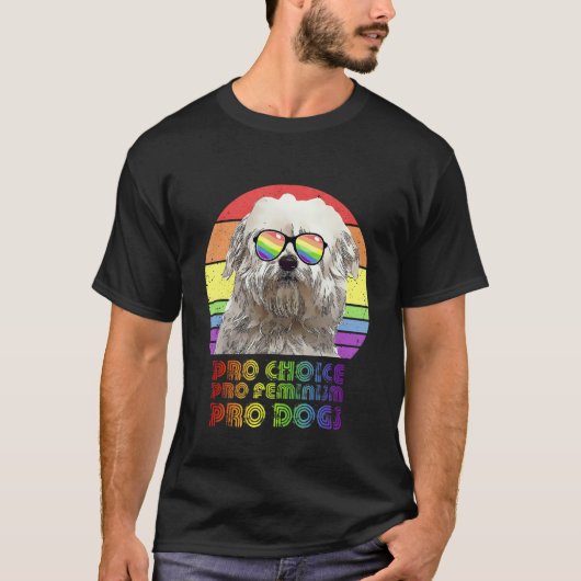 Coton De Tulear Pro Choice Pro Feminism Pro Dogs L T-shirt (Voorkant)