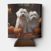 Coton De Tulear Puppy Herfst Delight Pompoen Blikjeskoeler (Voorkant)