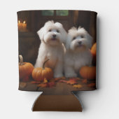 Coton De Tulear Puppy Herfst Delight Pompoen Blikjeskoeler (Achterkant)