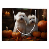 Coton De Tulear Puppy Herfst Delight Pompoen Groot Cadeauzakje (Achterkant)