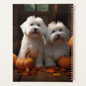 Coton De Tulear Puppy Herfst Delight Pompoen Planner (Achterkant)