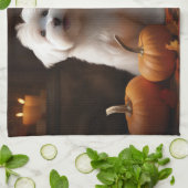 Coton De Tulear Puppy Herfst Delight Pompoen Theedoek (Gevouwen)