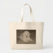 Coton_de_Tulear_puppy.png Grote Tote Bag (Voorkant)