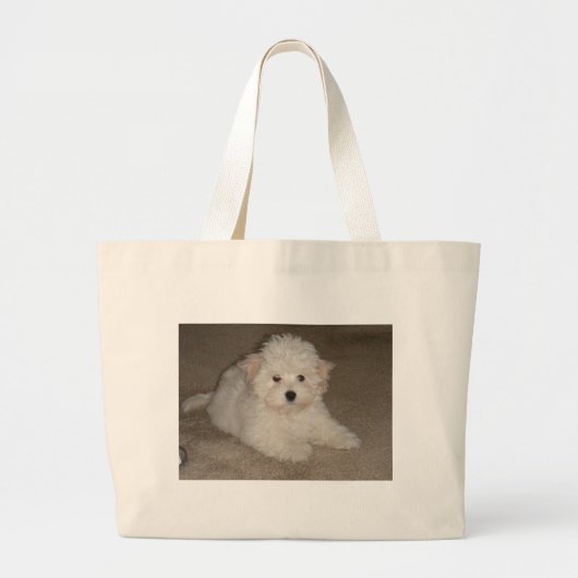 Coton_de_Tulear_puppy.png Grote Tote Bag (Voorkant)