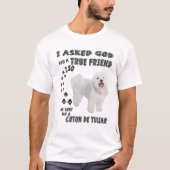 Coton De Tulear Quote mam Pap Costume, Cute White T-shirt (Voorkant)