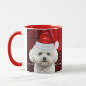 Coton de Tulear Red Holiday Plaid Christmas Mok (Links)