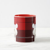 Coton de Tulear Red Holiday Plaid Christmas Mok (Midden)