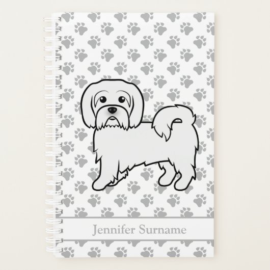 Coton de Tulear Schattige Cartoon Hond & Aangepast Planner (Voorkant)