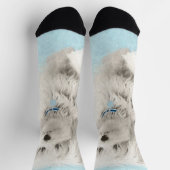 Coton de Tulear Schilderij - Lieve Originele Hond  Sokken (Top)