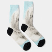 Coton de Tulear Schilderij - Lieve Originele Hond  Sokken (Rechts)