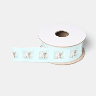 Coton de Tulear Schilderij - Mooie Originele Honde Grosgrain Lint