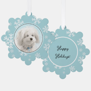 Coton de Tulear Schilderij - Mooie Originele Honde Ornament Kaart