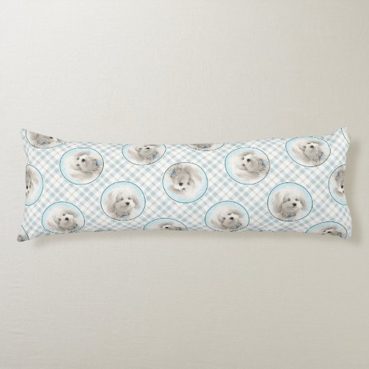 Coton de Tulear Schilderij Schattigee Originele Pe Lichaamskussen (Voorkant)