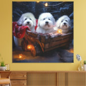 Coton De Tulear Sneeuw slee Christmas decoratie  (Insitu (Woonkamer))