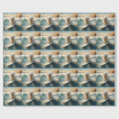 Coton De Tulear Strand Surfen Schilderen Cadeaupapier (Vlak)