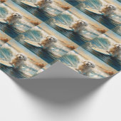 Coton De Tulear Strand Surfen Schilderen Cadeaupapier (Hoek)