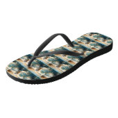 Coton De Tulear Strand Surfen Schilderij Teenslippers (Schuin)