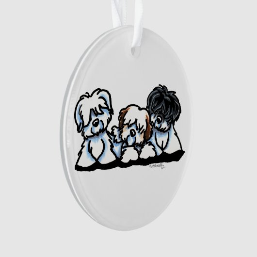 Coton De Tulear Trio Ornament (voorkant)