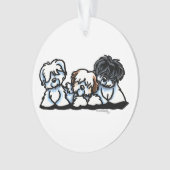 Coton De Tulear Trio Ornament (voorkant)