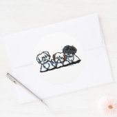 Coton De Tulear Trio Ronde Sticker (Envelop)
