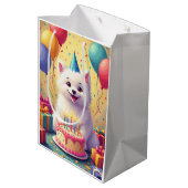 Coton de Tulear Verjaardagsfeest Medium Cadeauzakje (Achterkant Gekanteld)