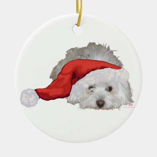 Coton de Tulear - Wachten Keramisch Ornament (Voorkant)