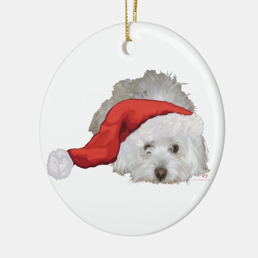 Coton de Tulear - Wachten Keramisch Ornament (Links)