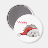 Coton de Tulear - Wachten Magneet (Voorkant / Achterkant)