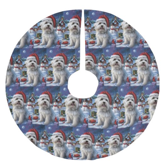 Coton De Tulear Winter Wonderland Kerstvreugde Kerstboom Rok (Voorkant)