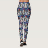 Coton De Tulear Winter Wonderland Kerstvreugde Leggings (Achterkant)