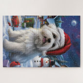 Coton De Tulear Winter Wonderland Kerstvreugde Legpuzzel (Horizontaal)
