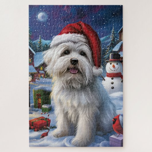 Coton De Tulear Winter Wonderland Kerstvreugde Legpuzzel (Verticaal)