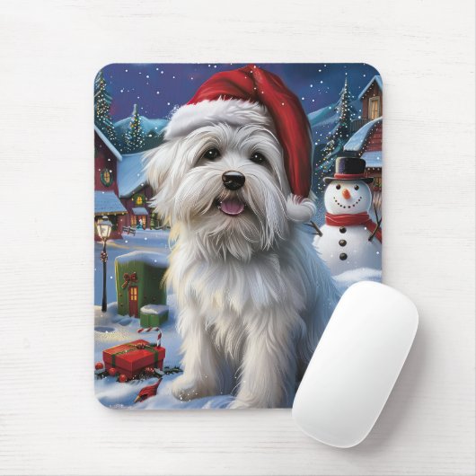 Coton De Tulear Winter Wonderland Kerstvreugde Muismat (Met muis)