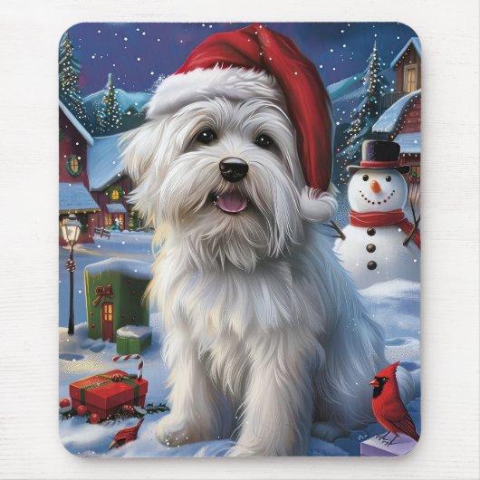 Coton De Tulear Winter Wonderland Kerstvreugde Muismat (Voorkant)