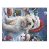Coton De Tulear Winter Wonderland Kerstvreugde Tafelkleed (Voorkant (Horizontaal))