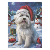 Coton De Tulear Winter Wonderland Kerstvreugde Tafelkleed (Voorkant)