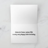 Coton de Tulear ZEGT GELUKKIG 50ste VERJAARDAG Kaart (Binnen)