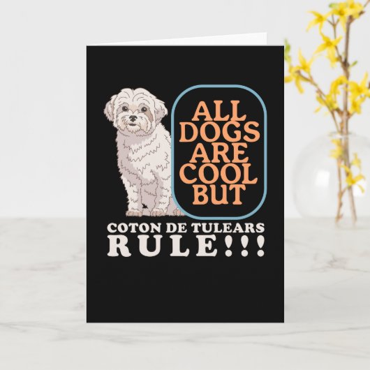 Coton de Tulears Rule de Tulear Kaart (Gele Bloem)